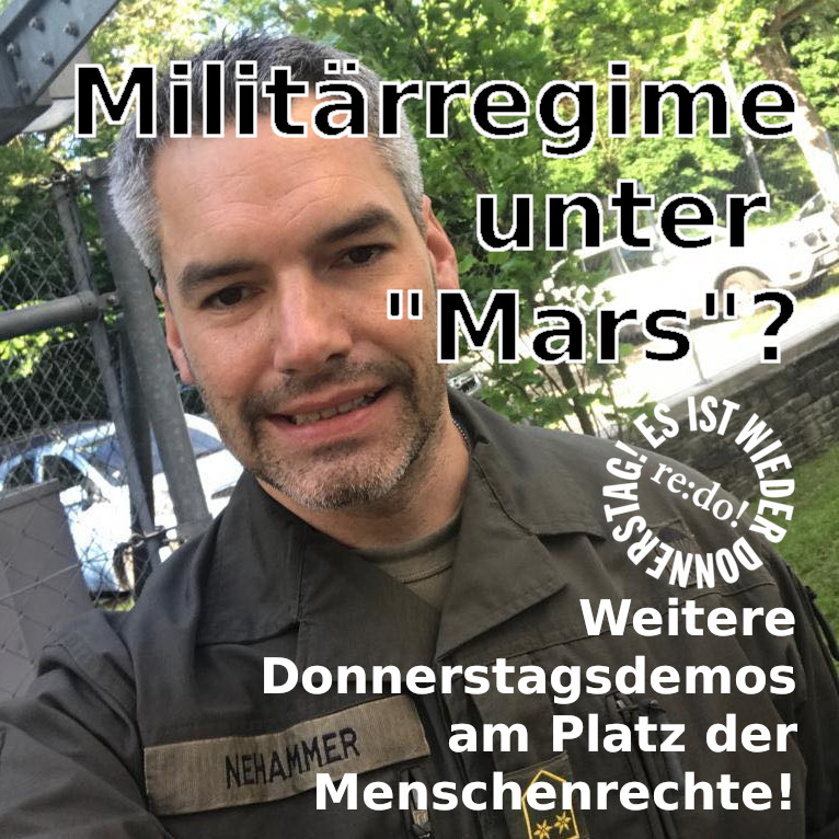 Militärregime unter "Mars"? - wietere Donnerstagsdemos am Platz der Menschrnrechte