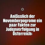 Anlässlich der Novemberpogrome ein paar Fakten zur Judenverfolgung in Österreich: