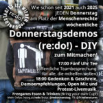 Auch 2025 wöchentliche Donnerstagsdemos (re:do!) DIY zum Mitmachen