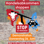 Donnerstagsdemo mit Attac: EU-Mercosur-Abkommen stoppen! Solidarität statt „Freihandel“