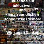 Tausende auf inklusiven und klimafreundlichen Donnerstagsdemos! Wir sagen Danke!